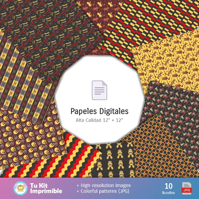 Collages | Cinq nuits chez Freddy - Digital Decor Papers