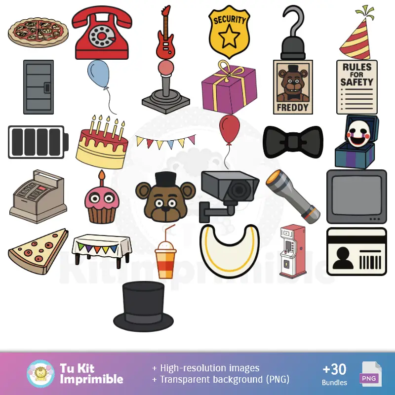 Accesorios | Fundos Five Nights at Freddy's - Papel Digital para Decoração
