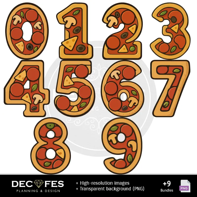 Números Temáticos | Papel Digital Five Nights at Freddy's - Imprimíveis para Scrapbook e DIY