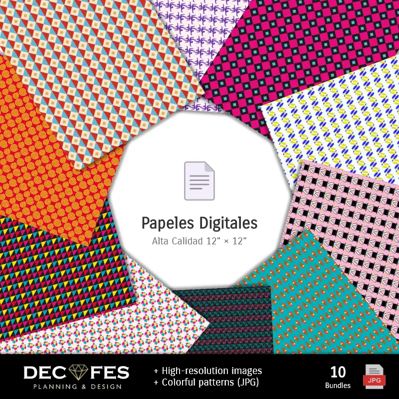 Collages | Clowns de papier numérique Circus - Imprimable pour scrapbook et bricolage