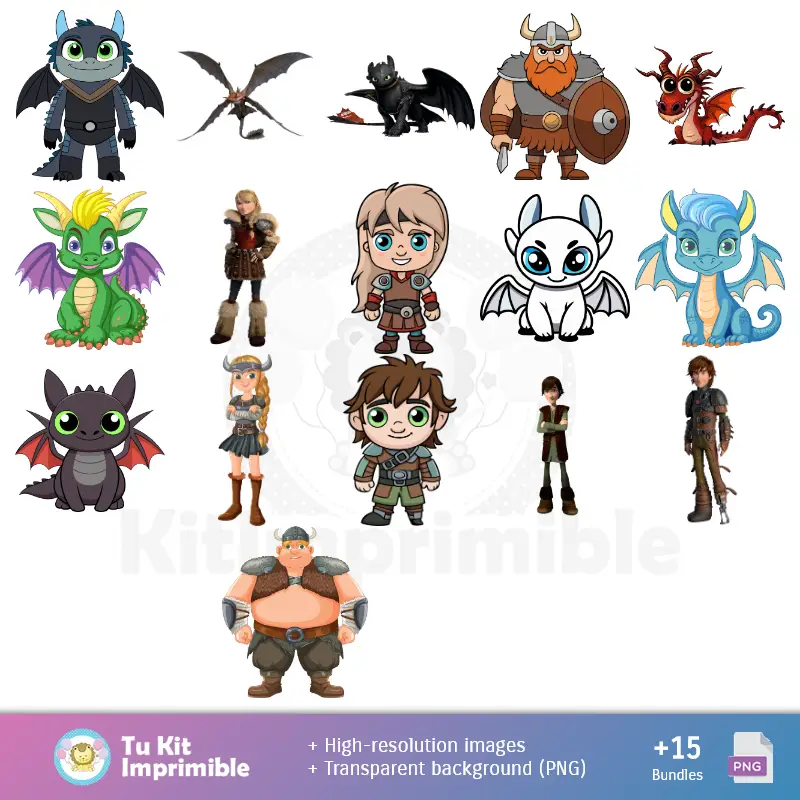 Accesorios | Contexte Comment former votre Dragon - Papiers de décoration numérique