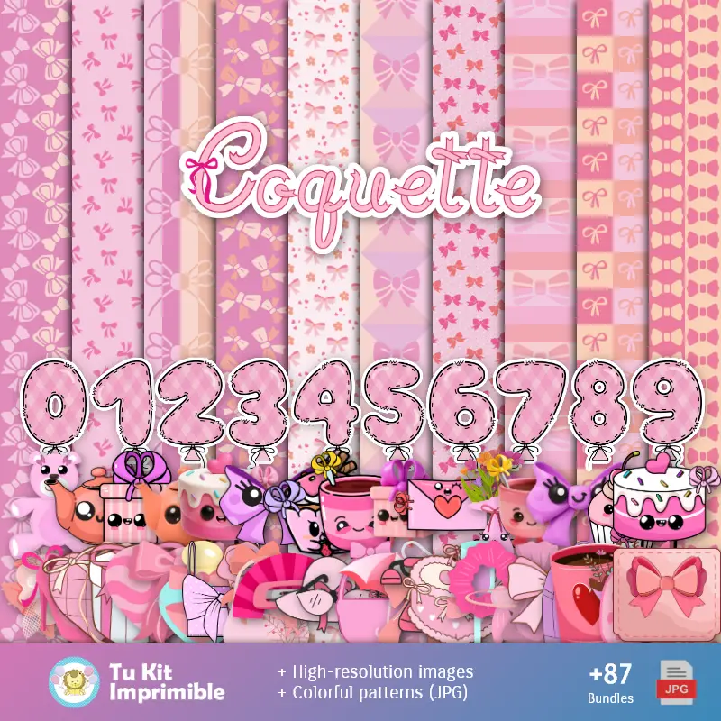 Sfondi di coquette - Carta digitale per la decorazione