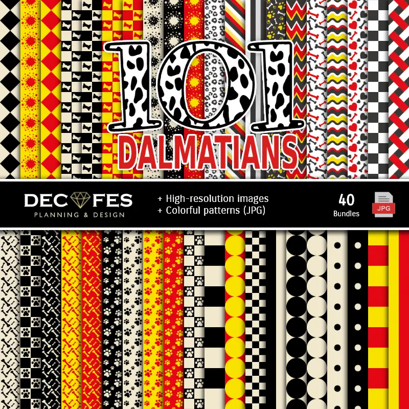 Fondos | Dalmata Digital Paper Set - Fondazioni per Festival e Scrapbooking