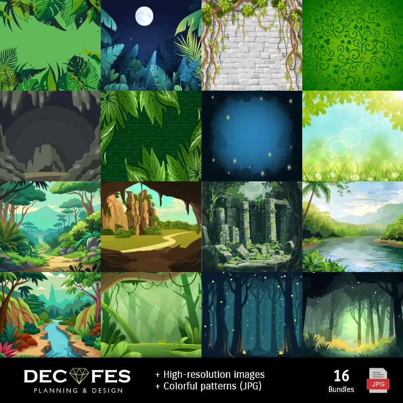 Fondos | The Book of the Forest Digital Paper - Stampabile per Scrapbook e fai da te