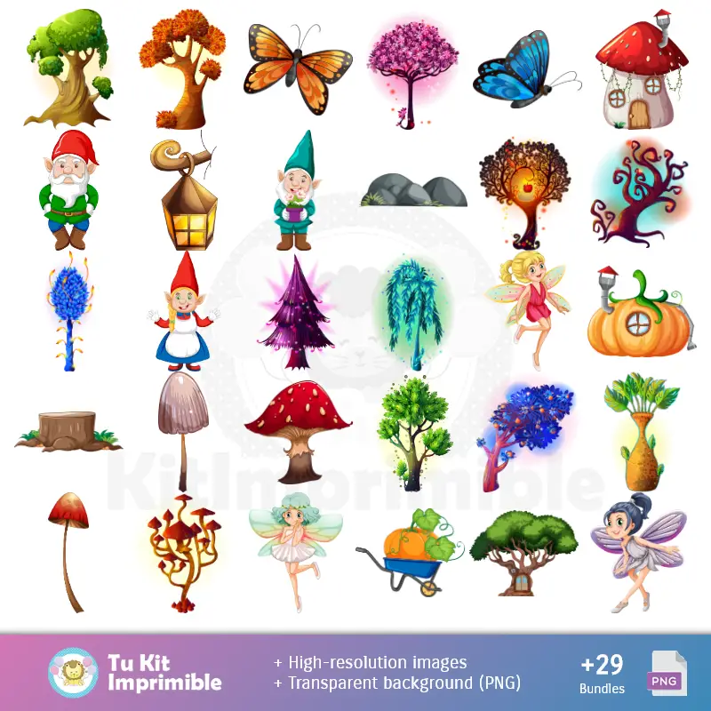 Accesorios | Dessins et textures enchantés des forêts - Cartables et kits de fêtes