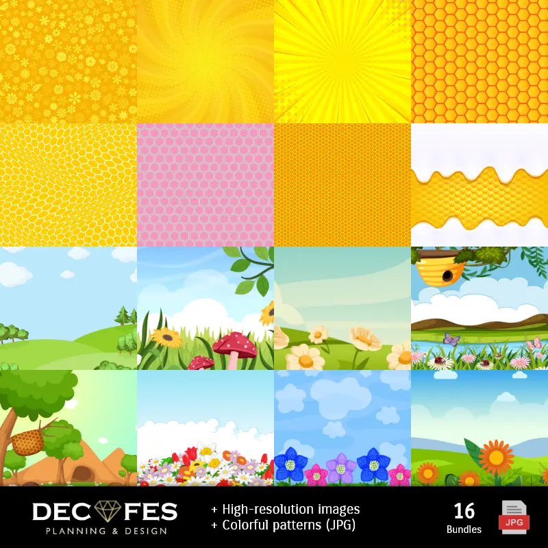 Fondos | Digital Bee Paper - Stampabile per Scrapbook e fai da te