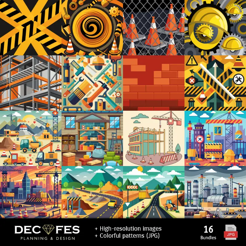 Collages | Digital Construction Paper - Printable for Scrapbook and DIY