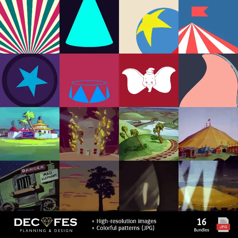 Digital Dumbo Paper - Printable for Scrapbook and DIY