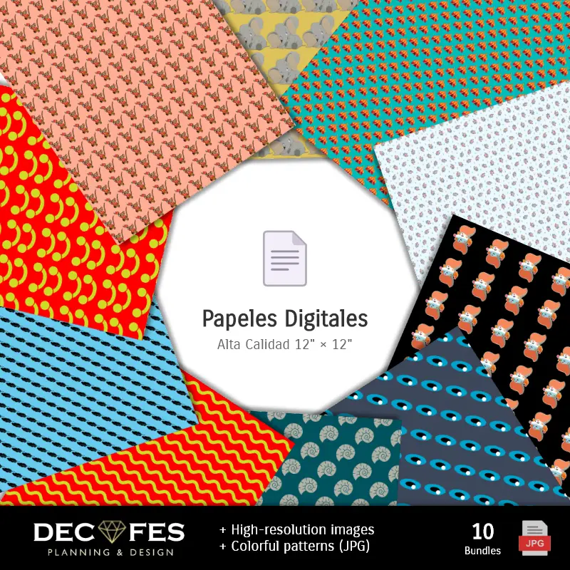 Collages | Digital Dumbo Paper - Stampabile per Scrapbook e fai da te