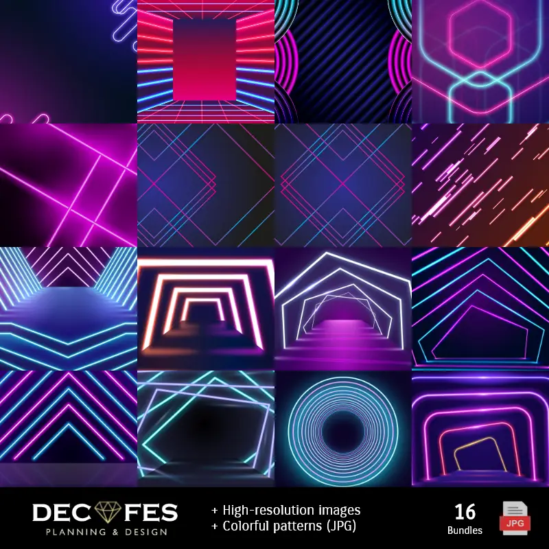 Digital Neon Fiesta Paper - Printable for Scrapbook and DIY