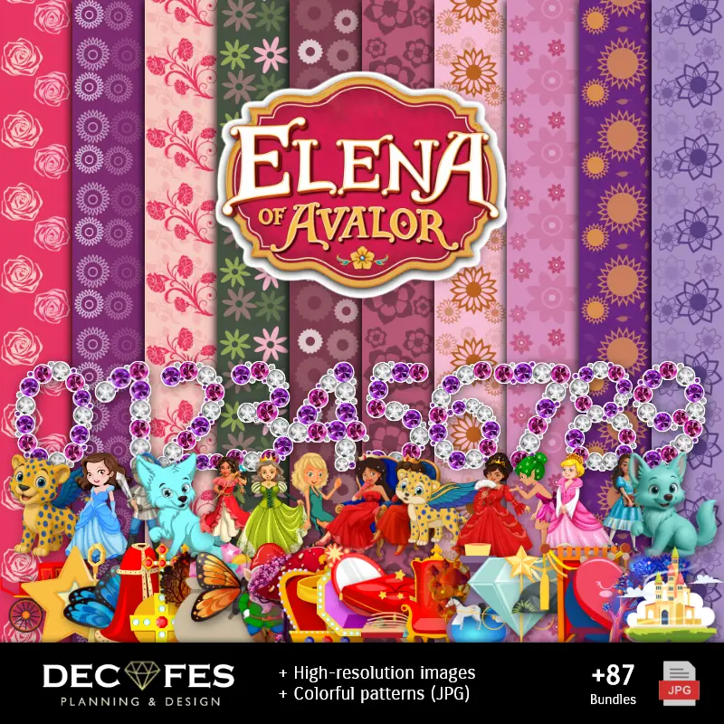 Personajes | Digital paper Elena de Avalor - Printable for Scrapbook and DIY