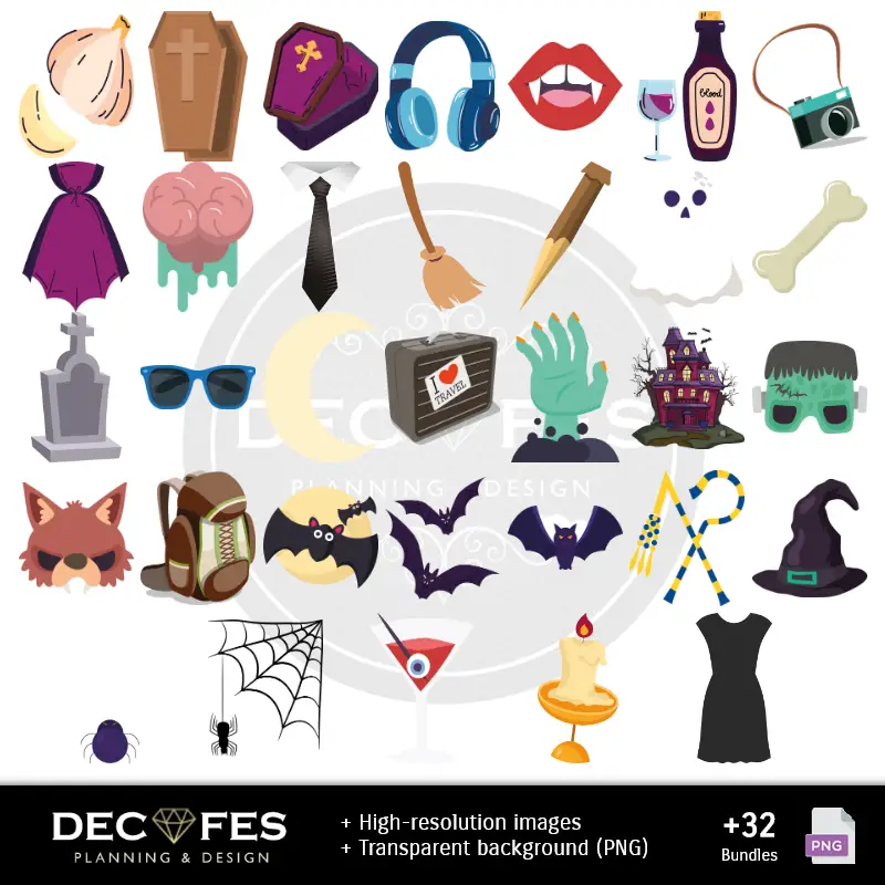 Accesorios | Digital Paper Hotel Transvania - Stampabile per Scrapbook e fai da te