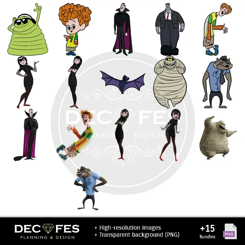 Personajes | Digital Paper Hotel Transvania - Stampabile per Scrapbook e fai da te