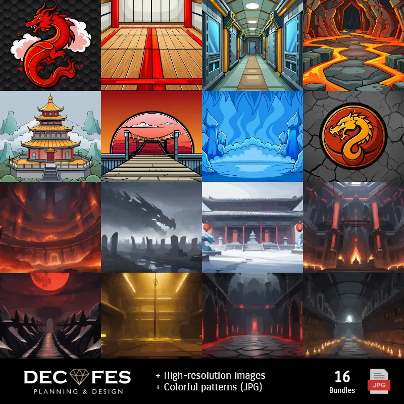 Fondos | Digital Paper Mortal Kombat - Stampabile per Scrapbook e fai da te