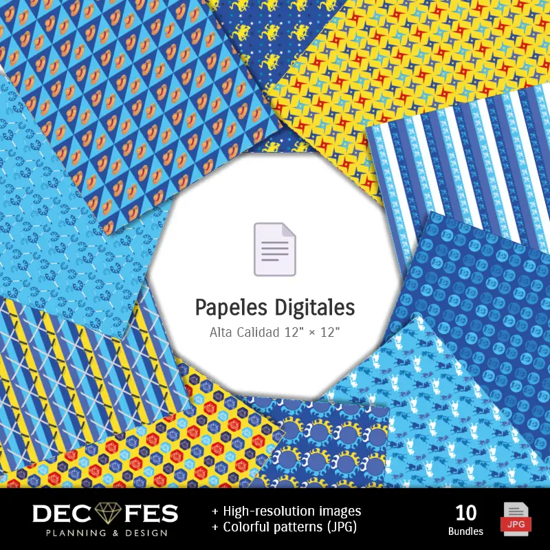 Collages | Digital Paper One Piece - Printables for Scrapbook and DIY