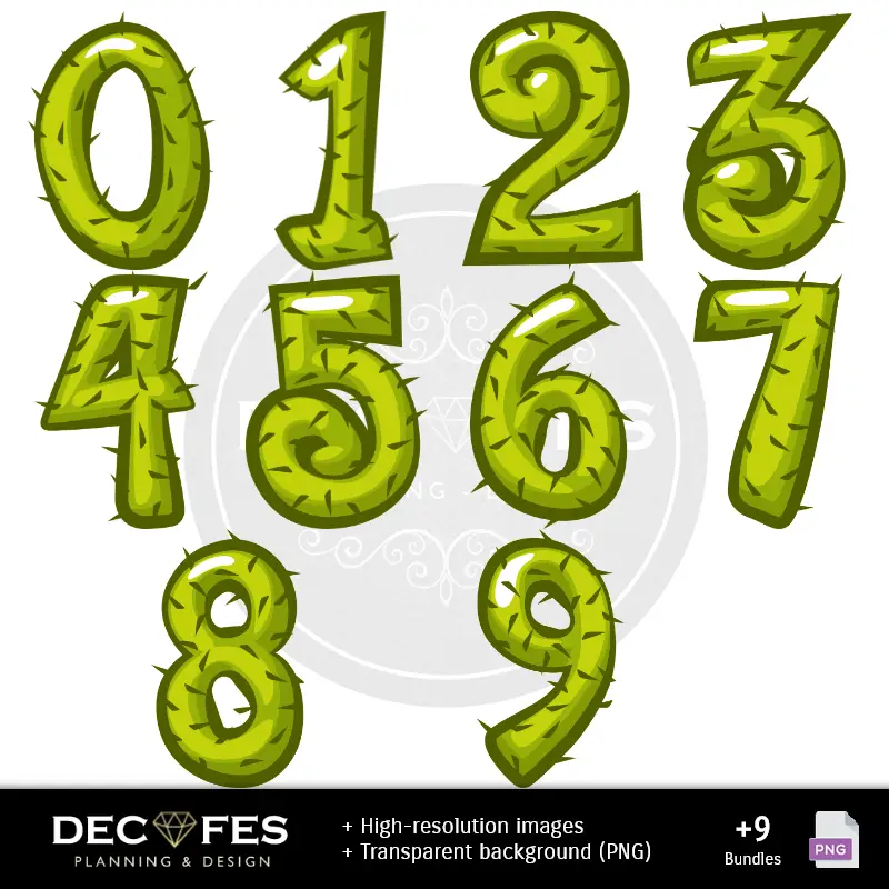 Números Temáticos | Digital Paper Plants vs Zombies - Imprimable pour Scrapbook et bricolage