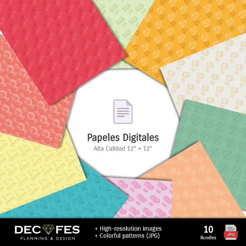 Accesorios | Digitale Papierschule - Druckbar für Scrapbook und DIY