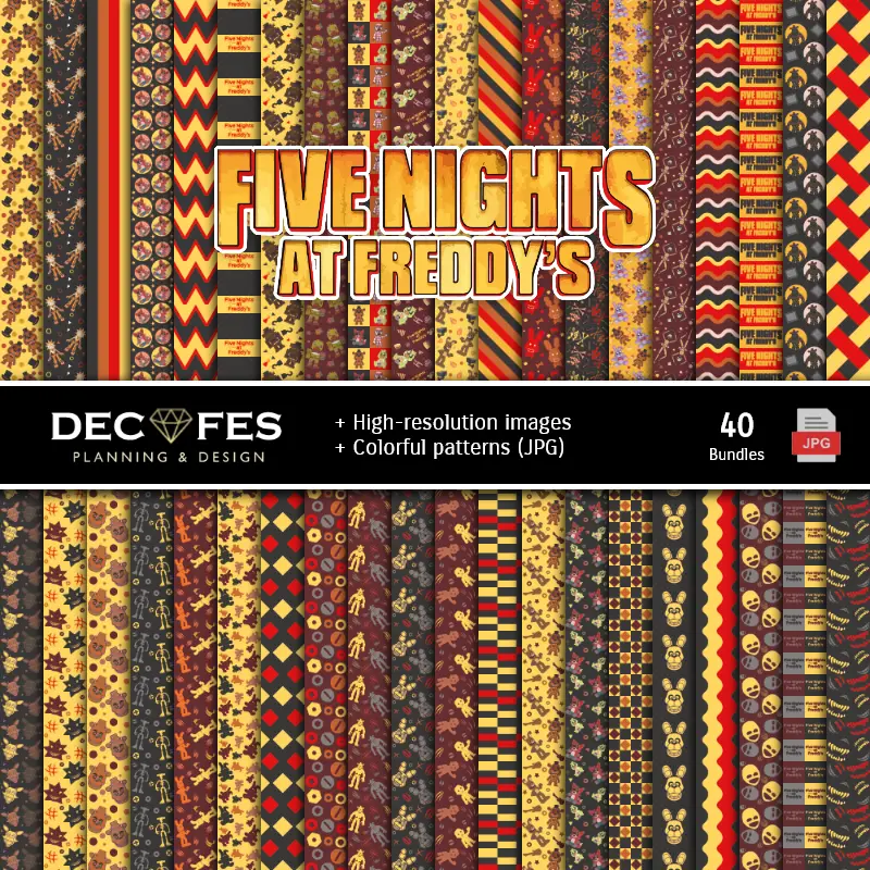 Fondos | Digital Paper Set Cinque notti a Freddy's - Fondazioni e Scrapbooking