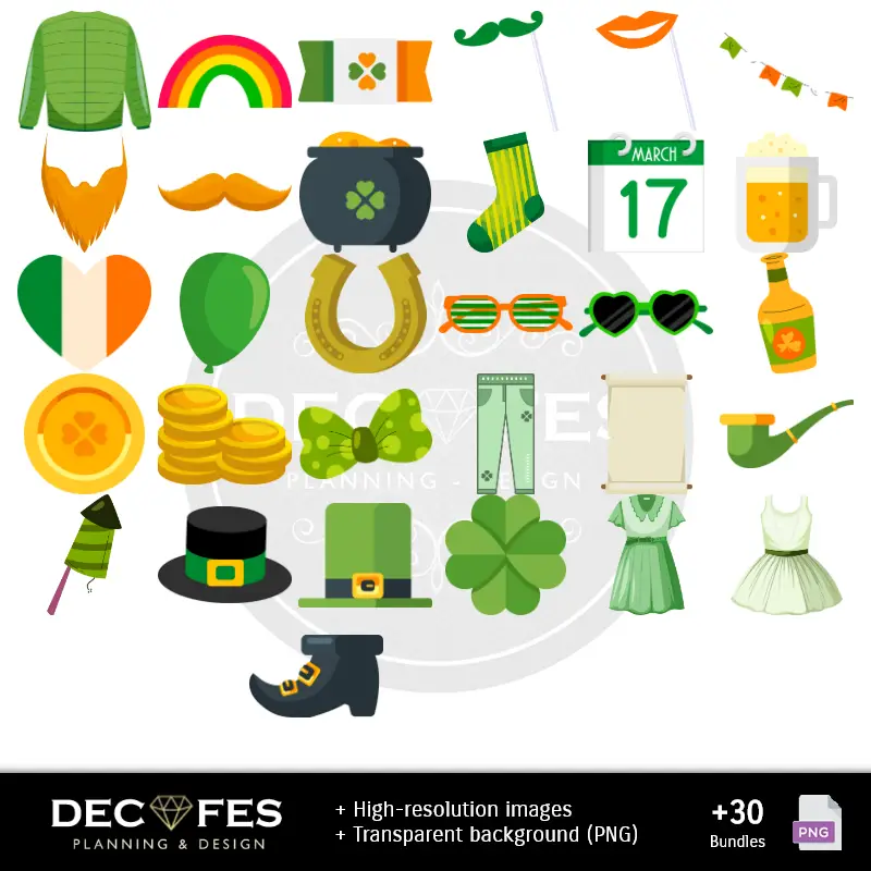 Patrones | Digital Paper St. Patrick's Day - Stampabile per Scrapbook e fai da te