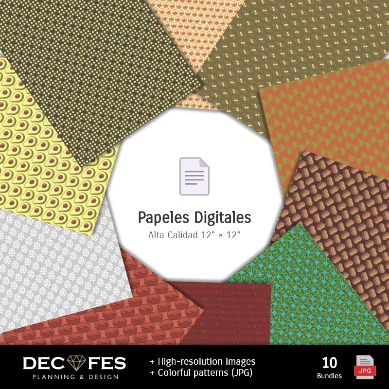 Accesorios | Digital Peasant's Day Paper - Stampabile per Scrapbook e fai da te