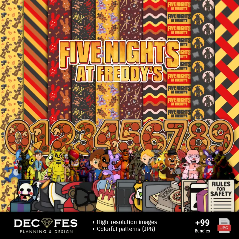 Cinque notti digitali a Freddy's - Stampabile per Scrapbook e fai da te