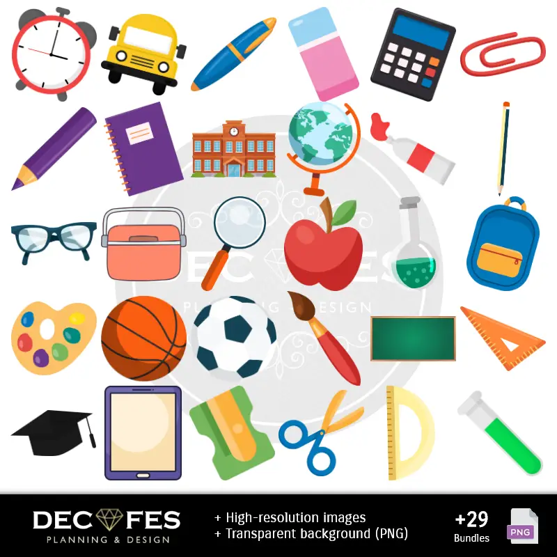 Accesorios | Digital Paper School - Stampabile per Scrapbook e fai da te