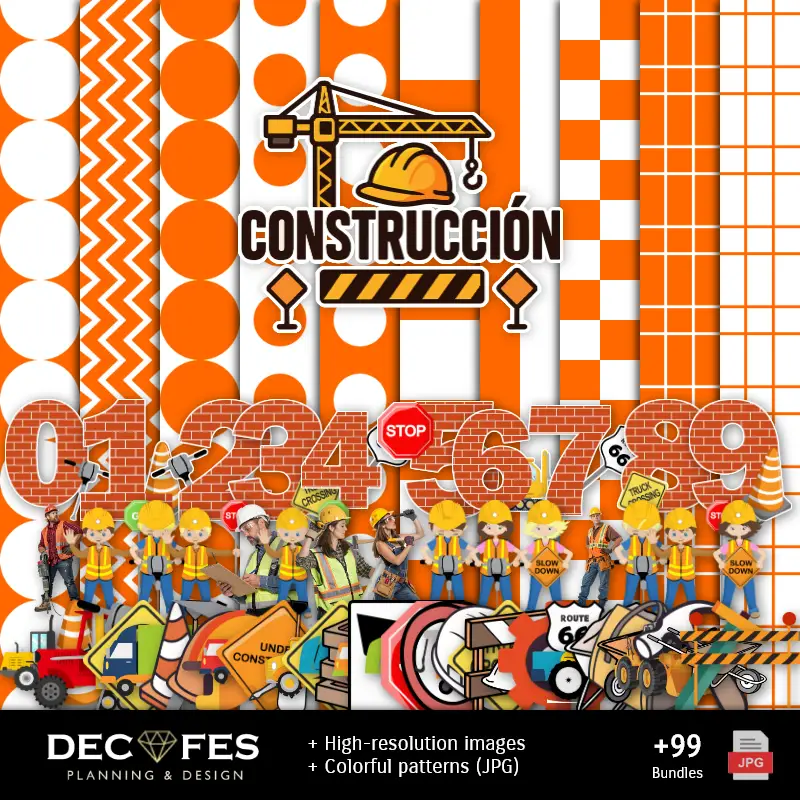 Personajes | Digital Construction Paper - Stampabile per Scrapbook e fai da te