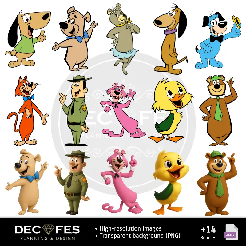 Números Temáticos | Carta digitale The Yogi Bear - Stampabile per Scrapbook e fai da te