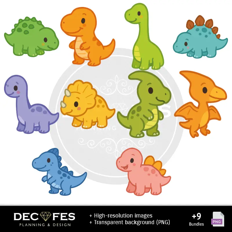 Personajes | Dinosauri di carta digitale - Stampabile per Scrapbook e fai da te