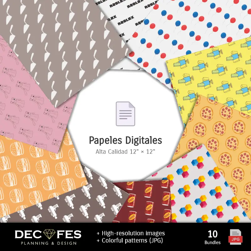 Collages | Digital Roblox Paper - Stampabile per Scrapbook e fai da te