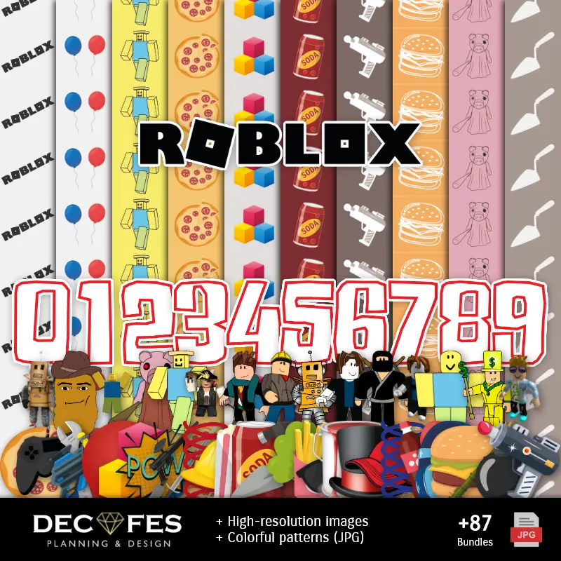 Digital Roblox Paper - Stampabile per Scrapbook e fai da te