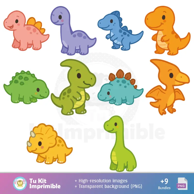 Personajes | Fundos Dinosaurios - Papel Digital para Decoração