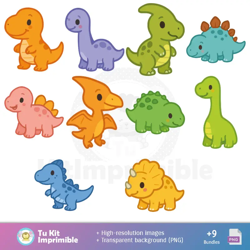 Collages | Dinosauri - Decorazioni Digitali