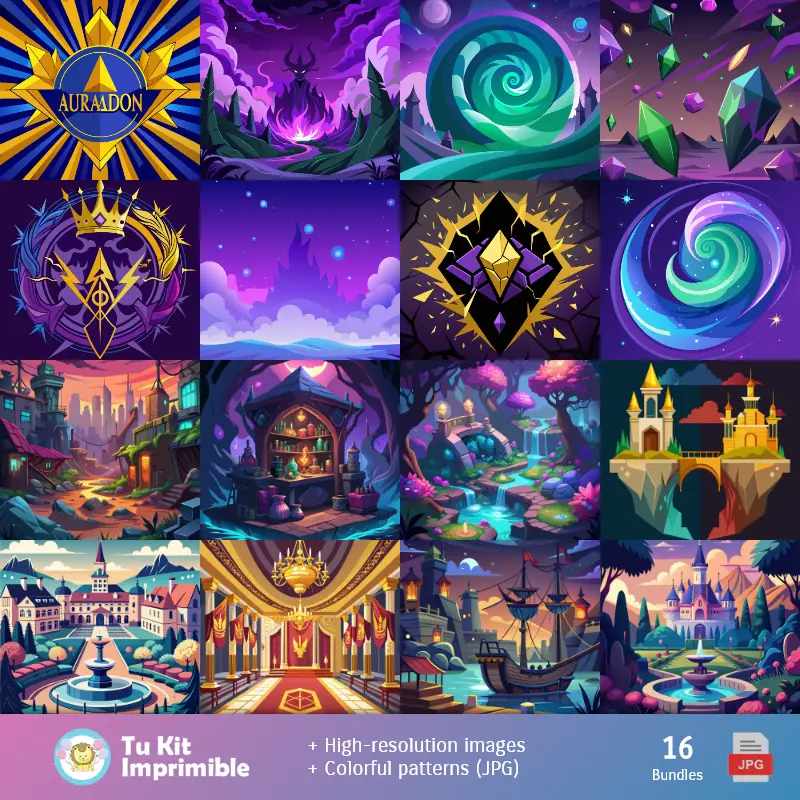 Números Temáticos | Fundos Descendentes - Papel Digital para Decoração