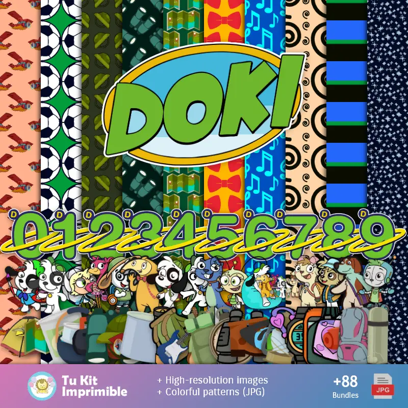 Collages | Carta da parati Doki - Decorazioni digitali