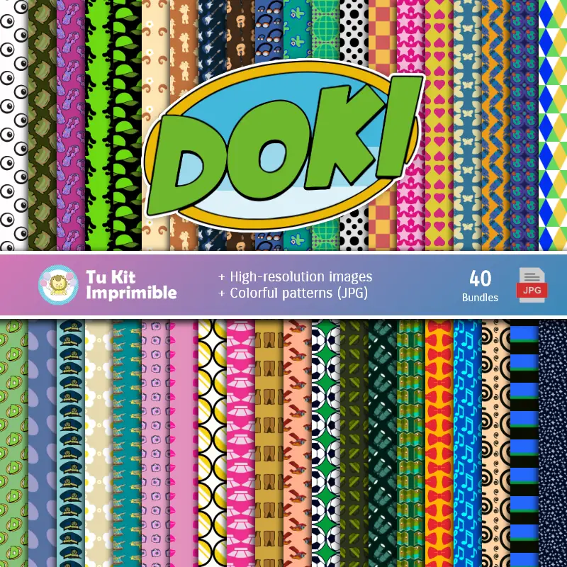 Doki numérique Ensemble de papier - Fondations et scrapbooking