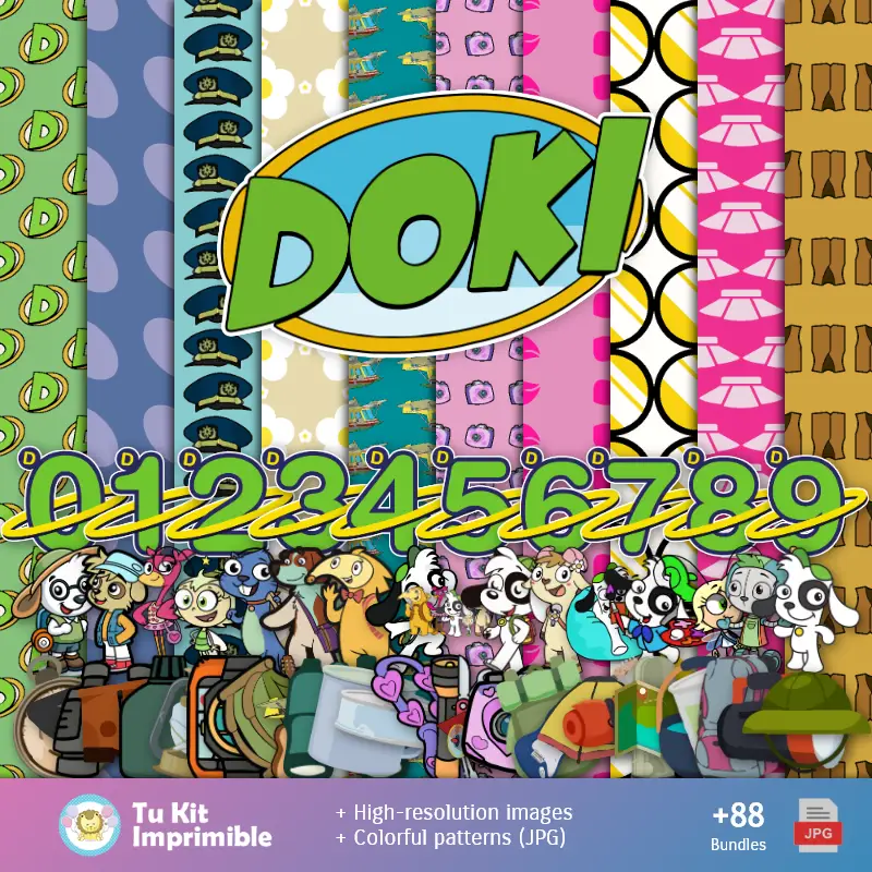 Accesorios | Doki patterns and textures - Scrapbook and Party kits
