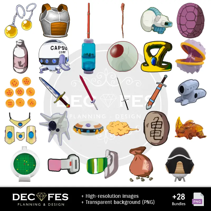 Accesorios | Dragon Ball Z digitale Carta - Stampabile per Scrapbook e fai da te