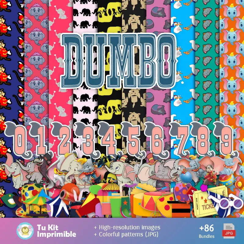 Números Temáticos | ダンボ壁紙 - デジタルデコレーションペーパー