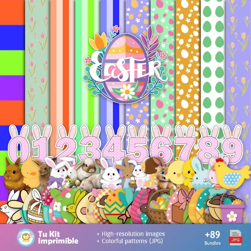 Accesorios | Оригинальное название: Easter Rabbit Funds: Digital Decor Papers