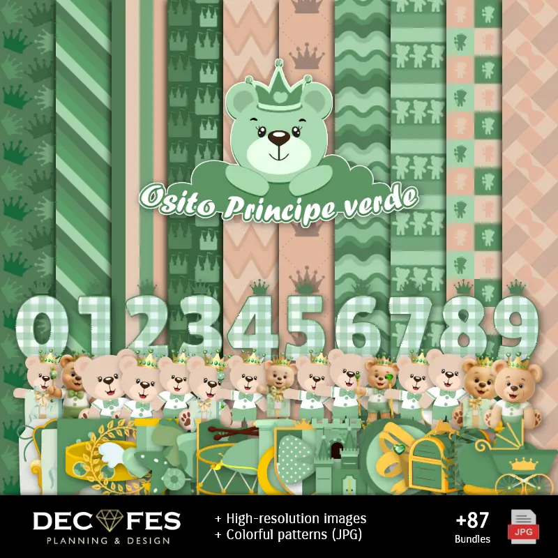 Éclate de Prince-Ours Vert - Dessins imprimables pour les manuels