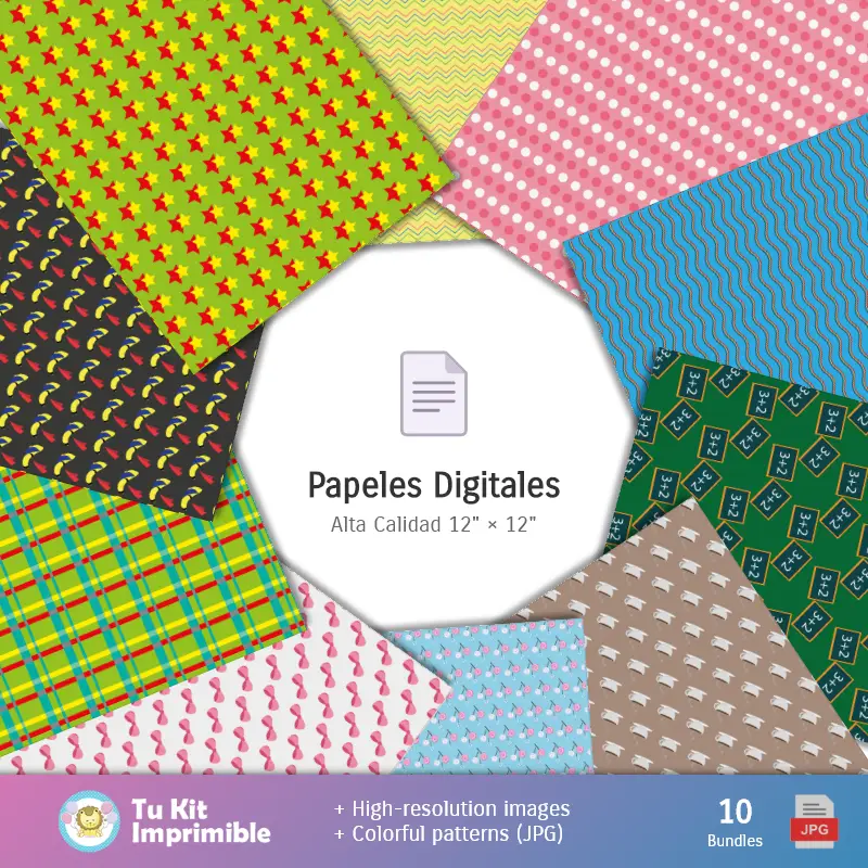 Collages | Fundos O Chavo de 8 - Papels Digitales para Decoração