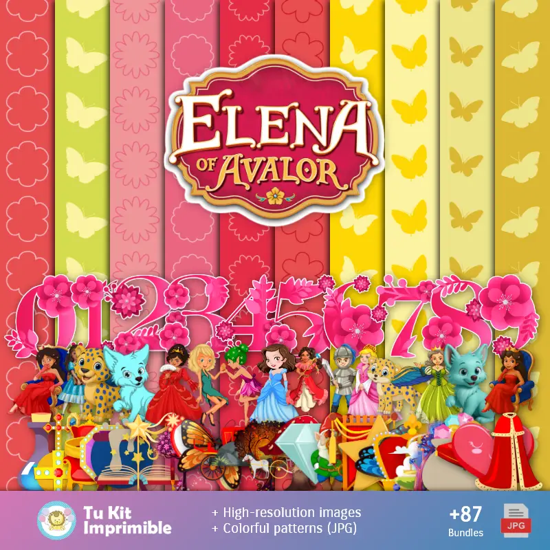 Fondos | Fondi Elena de Avalor - Carte di Decorazione Digitale