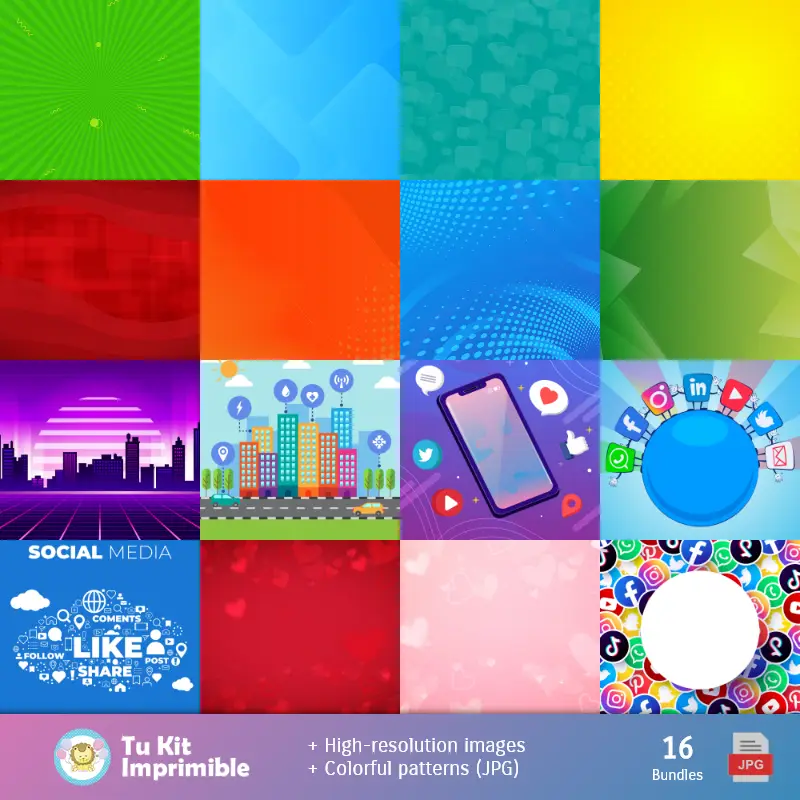 Fondos | Emojis Emoticones modèles et textures - Scrapbook et kits de fête