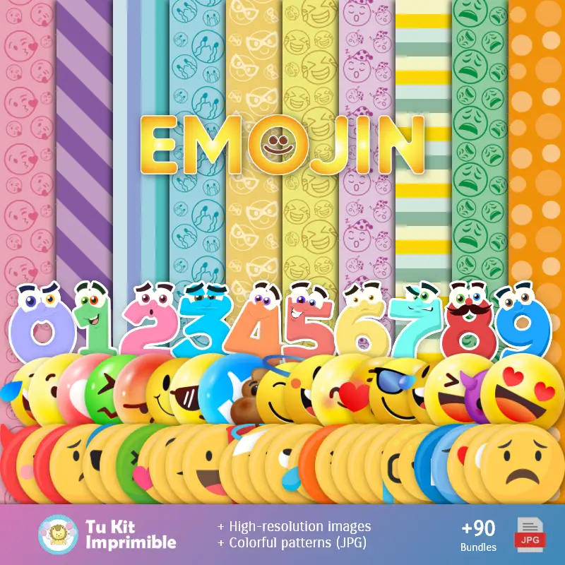 Emojis Émoticones - Papiers numériques