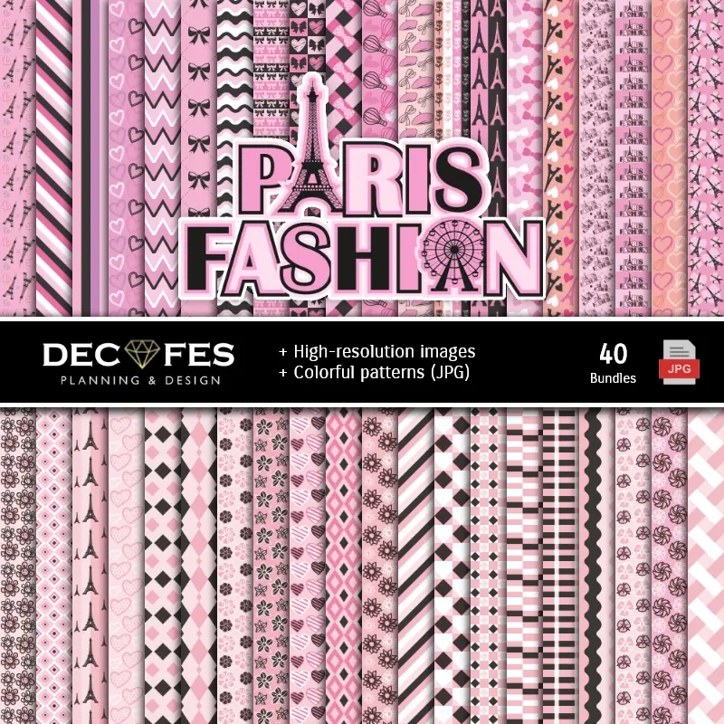 Fondos | Ensemble papier numérique Paris - Fondations et scrapbooking