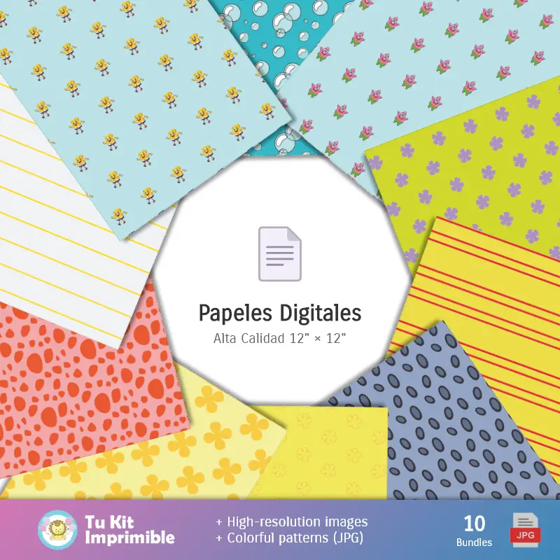 Collages | ÉpongeDes motifs et des textures - Scrapbook et kits de fête