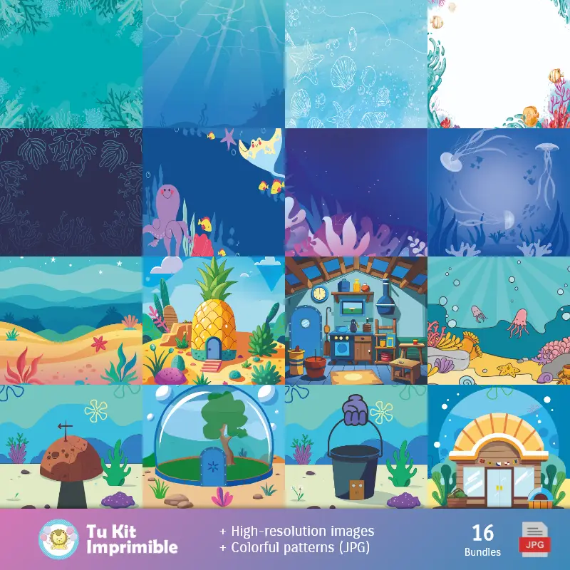 Personajes | ÉpongeDes motifs et des textures - Scrapbook et kits de fête