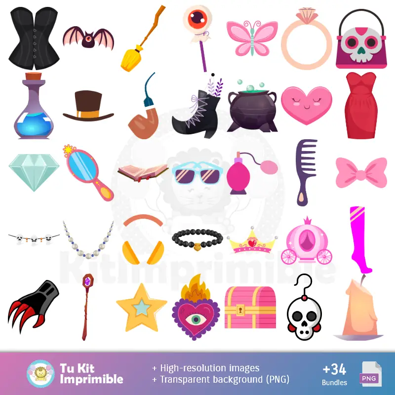 Accesorios | Ever After High pattern e texture - Scrapbook e kit partito