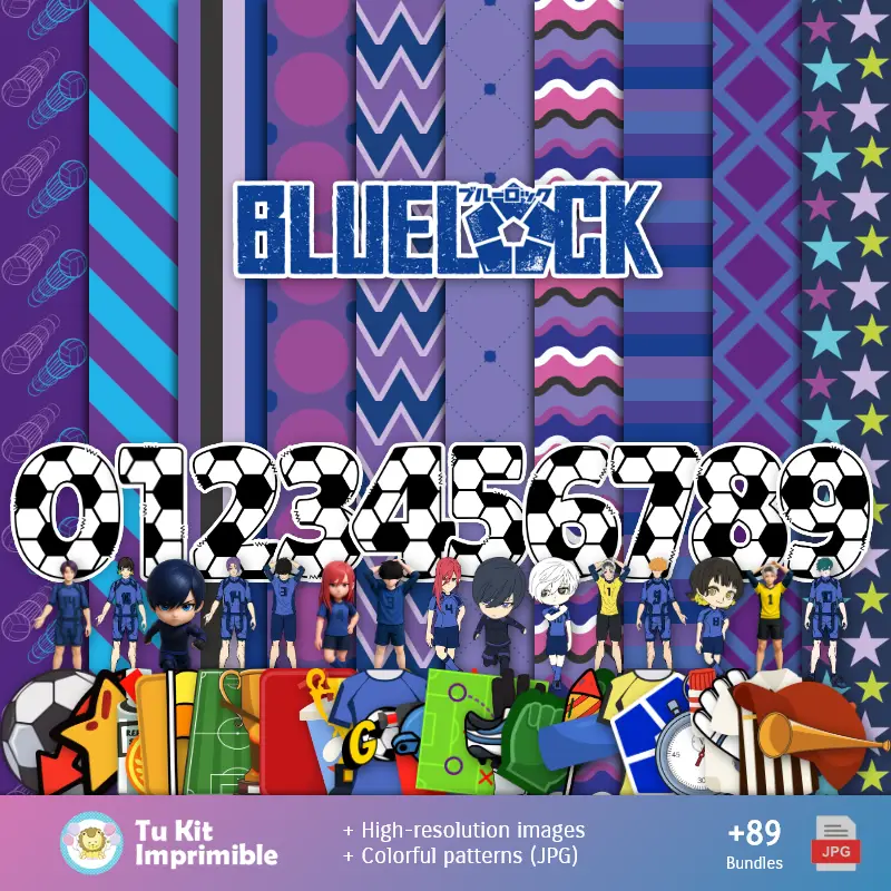 Fond Blue Lock - Papier numérique pour décoration